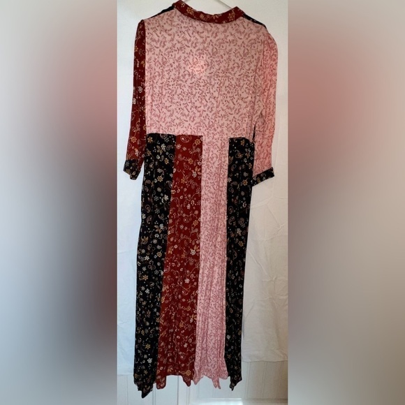 Zara Patchwork Printed Maxi Dress L. 54 in. Pit to Pit 16.75 in - Picture 2 of 3